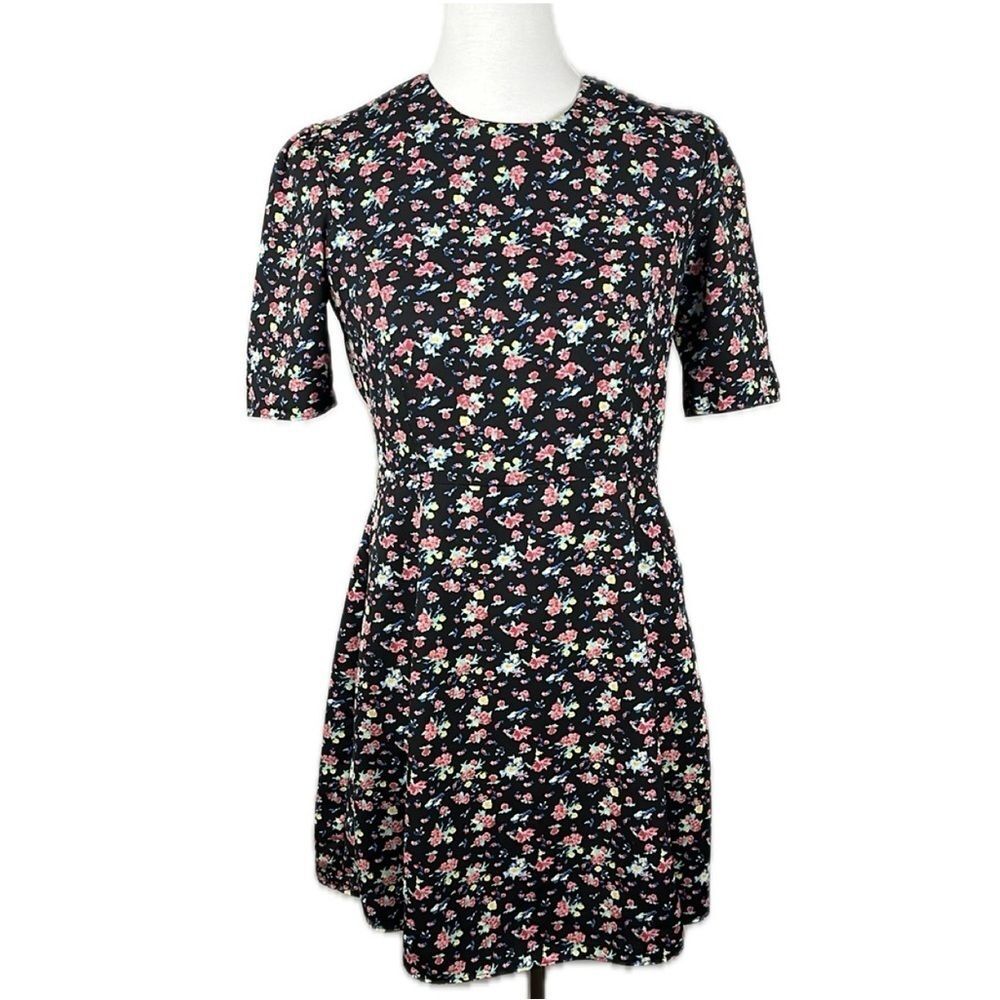 Valencia & Vine Amanda Grunge Skater Ditsy Floral Dress Sz M 90s Whimsigoth